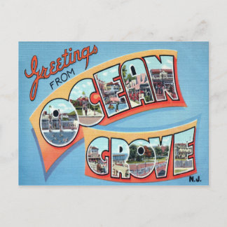 Ocean Grove New Jersey Large Letter Postcard