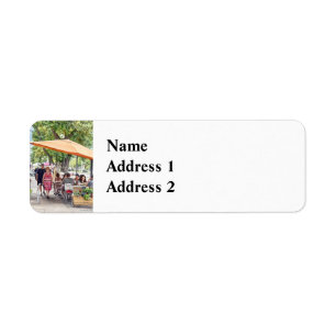 Ocean Grove NJ – Orange Umbrella Return Address Label