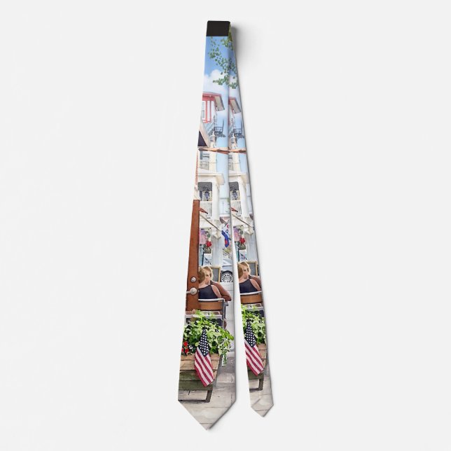 Ocean Grove NJ – Orange Umbrella Tie (Front)