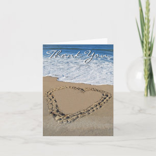 Ocean Heart Thank You Card (blank)