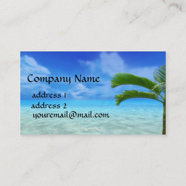 Ocean Horizon Business Card (Back)