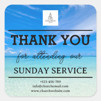 Ocean Horizon Church Thank You Sticker
