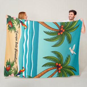 "Ocean Horizon Escape" Fleece Blanket