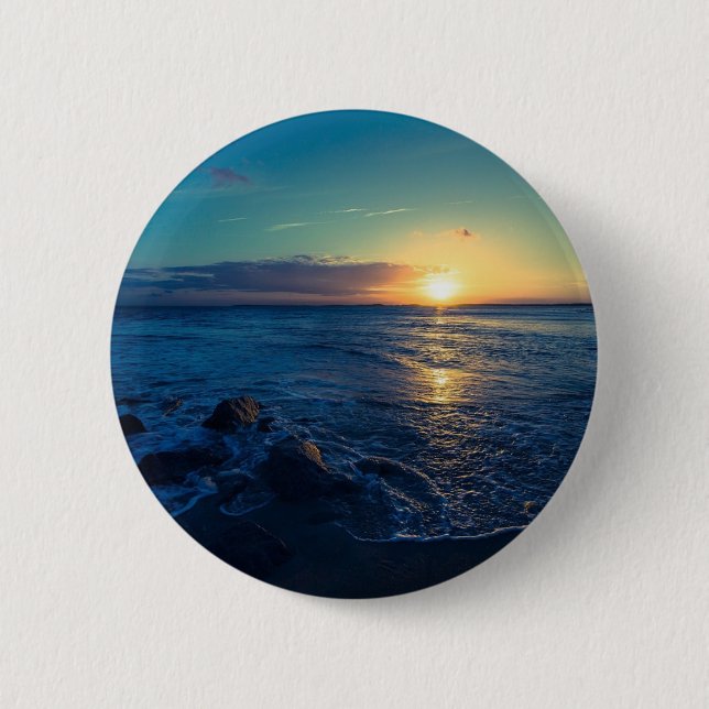 Ocean Horizon Sunset 6 Cm Round Badge (Front)