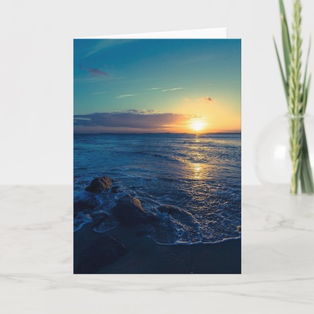 Ocean Horizon Sunset Card (Front)