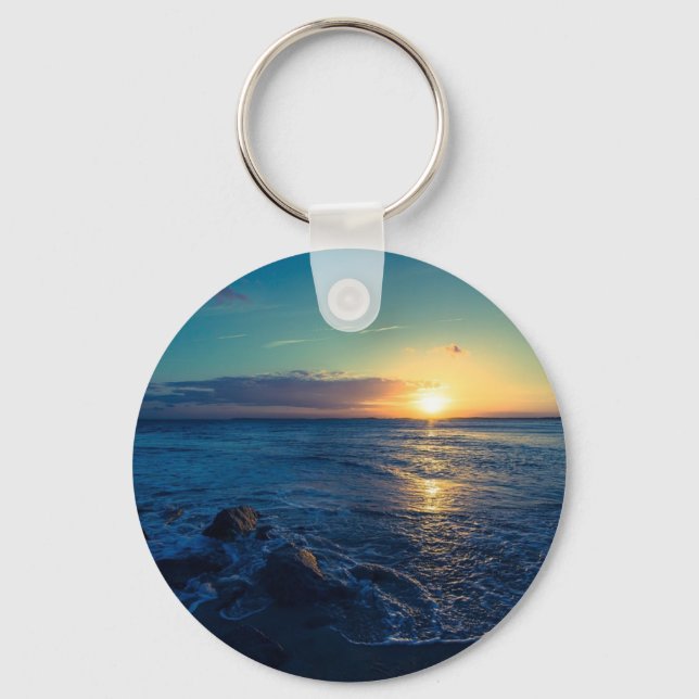 Ocean Horizon Sunset Key Ring (Front)