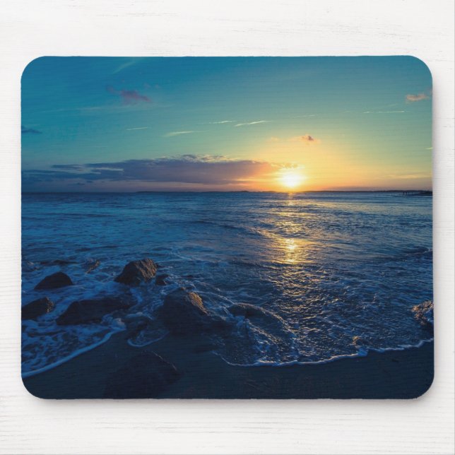 Ocean Horizon Sunset Mouse Pad (Front)
