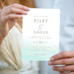 Ocean Hues Destination Beach Wedding Invitations<br><div class="desc">Modern design by © berryberrysweet . Printable digital files and matching items are available! Visit our website at www.berryberrysweet.com for more details!</div>