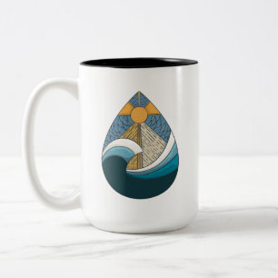 Ocean in The Drop Two-Tone Coffee Mug