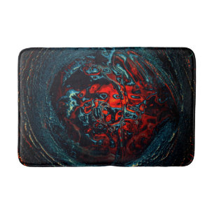Ocean Inferno Red Glow Bath Mat