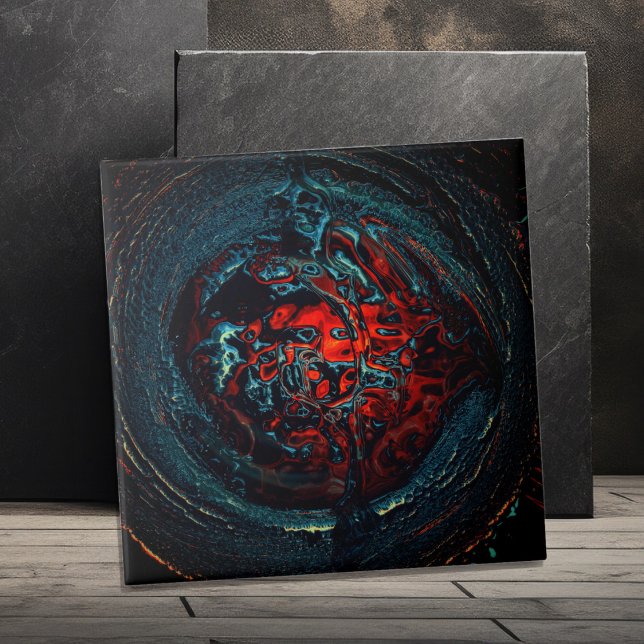 Ocean Inferno Red Glow Ceramic Tile (Creator Uploaded)