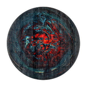 Ocean Inferno Red Glow Cutting Board