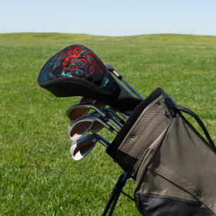 Ocean Inferno Red Glow Golf Head Cover