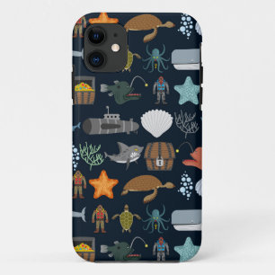 Ocean Inhabitants Pattern 1 iPhone 11 Case