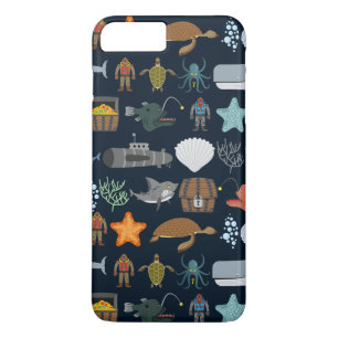 Ocean Inhabitants Pattern 1 iPhone 8 Plus/7 Plus Case