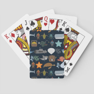 Ocean Inhabitants Pattern 1 Playing Cards