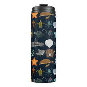 Ocean Inhabitants Pattern 1 Thermal Tumbler