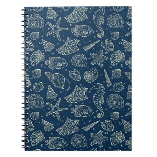 Ocean Inhabitants Pattern 2 Notebook (Front)