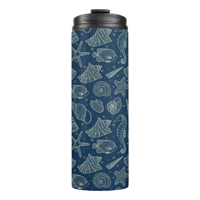 Ocean Inhabitants Pattern 2 Thermal Tumbler (Front)
