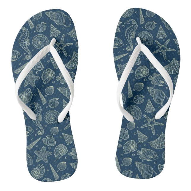 Ocean Inhabitants Pattern 2 Thongs (Footbed)