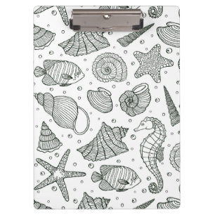 Ocean Inhabitants Pattern 3 Clipboard