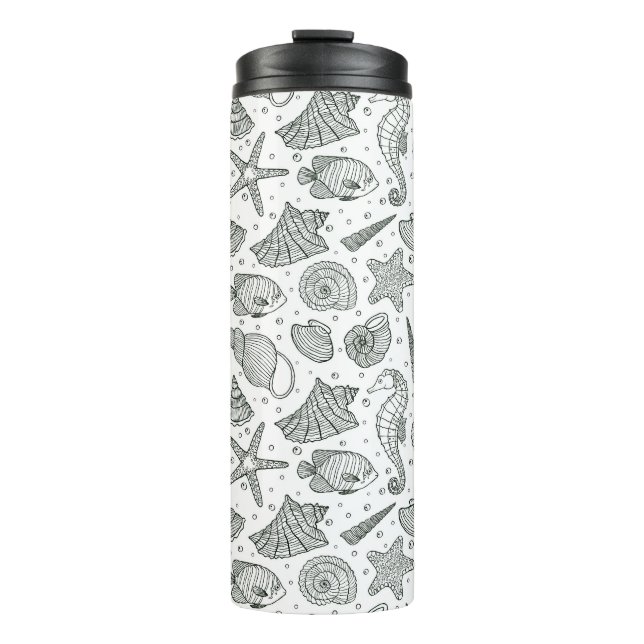 Ocean Inhabitants Pattern 3 Thermal Tumbler (Front)