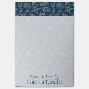 Ocean Inhabitants Pattern Add Your Name Post-it Notes