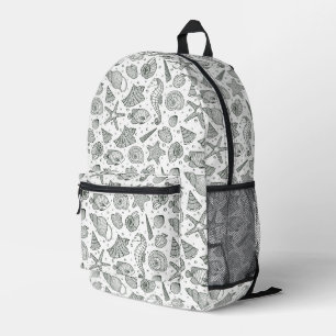 Ocean Inhabitants Pattern Printed Backpack