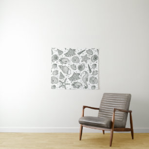 Ocean Inhabitants Pattern Tapestry