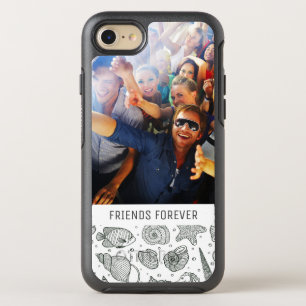 Ocean Inhabitants Pattern   Your Photo & Text OtterBox Symmetry iPhone 8/7 Case