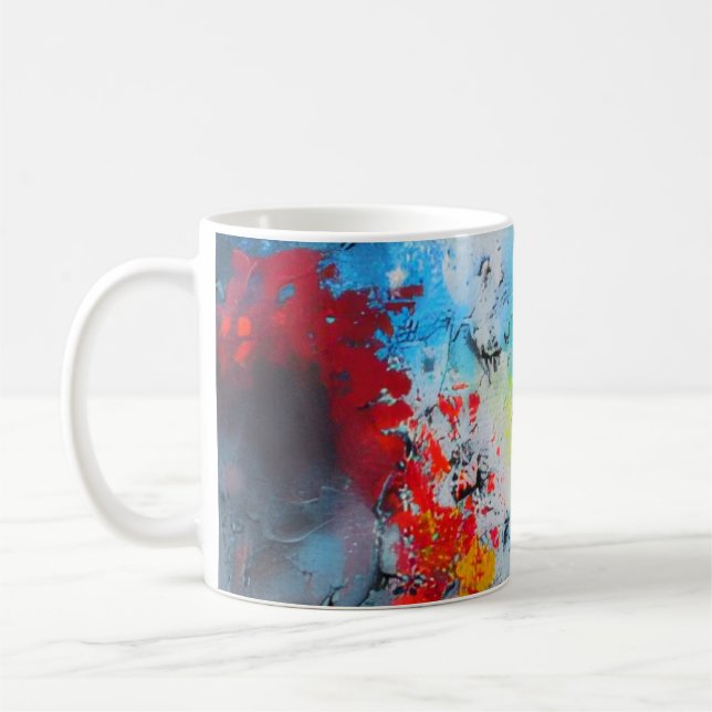 Ocean Ink Bloom Coffee Mug (Left)