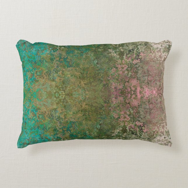 Ocean Inspired Alcohol Ink Abstract  Decorative Cushion (Front)