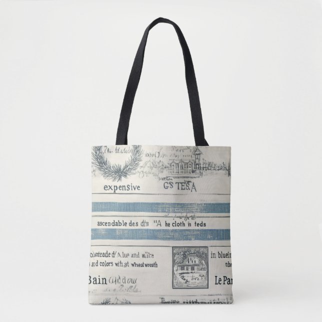 Ocean-Inspired Beach Tote Bag (Front)