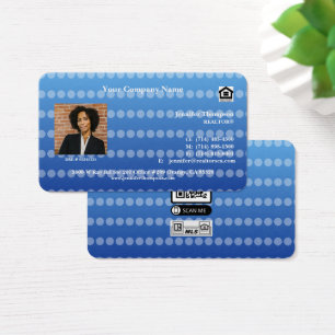 Ocean-Inspired Blue Round Edge Business Card