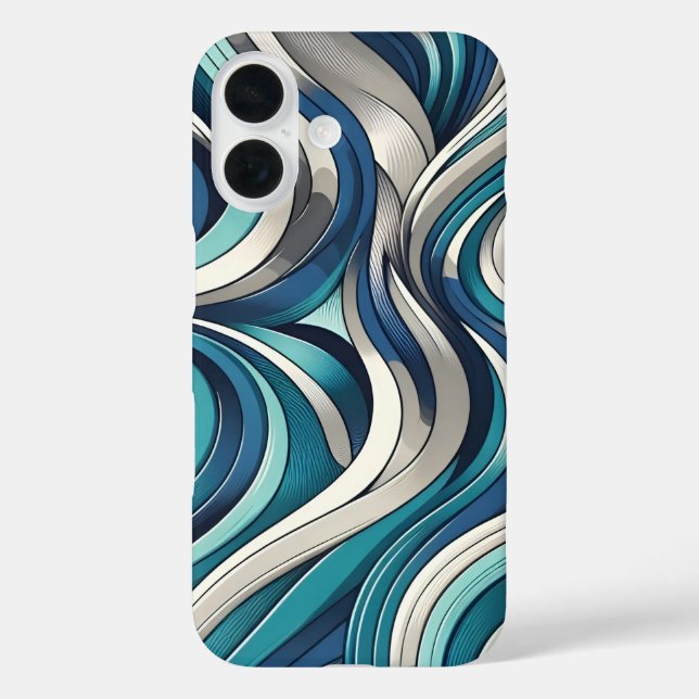 Ocean-Inspired Wave Pattern Case-Mate iPhone Case (Back)