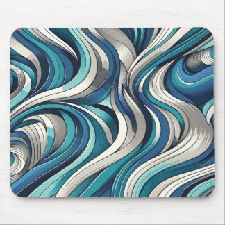 Ocean-Inspired Wave Pattern Mouse Pad
