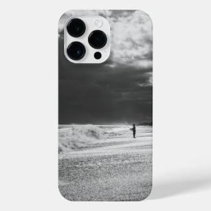 Ocean Isle North Carolina Fisherman Black & White iPhone 14 Pro Max Case
