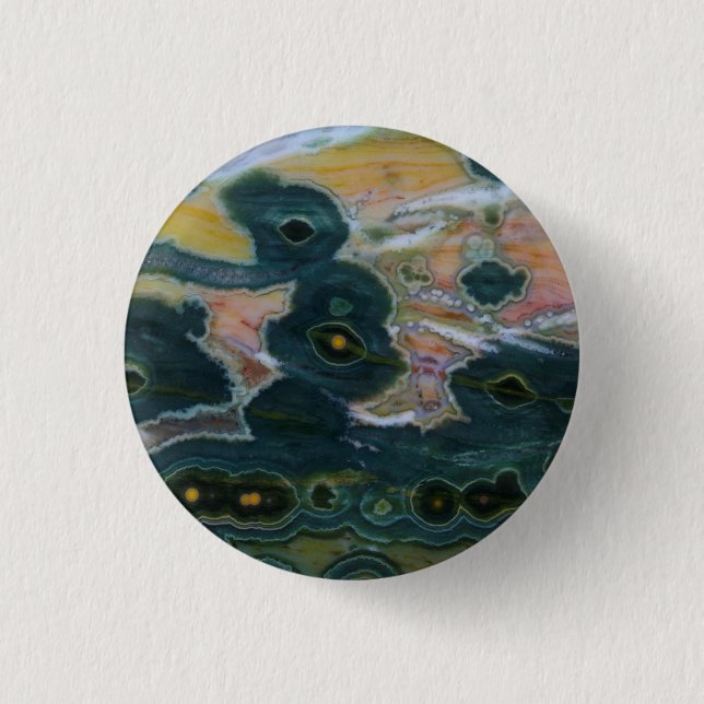 Ocean Jasper Slab 3 Cm Round Badge (Front)