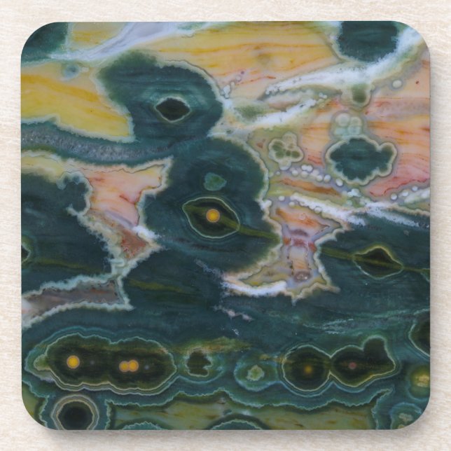 Ocean Jasper Slab Coaster (Front)