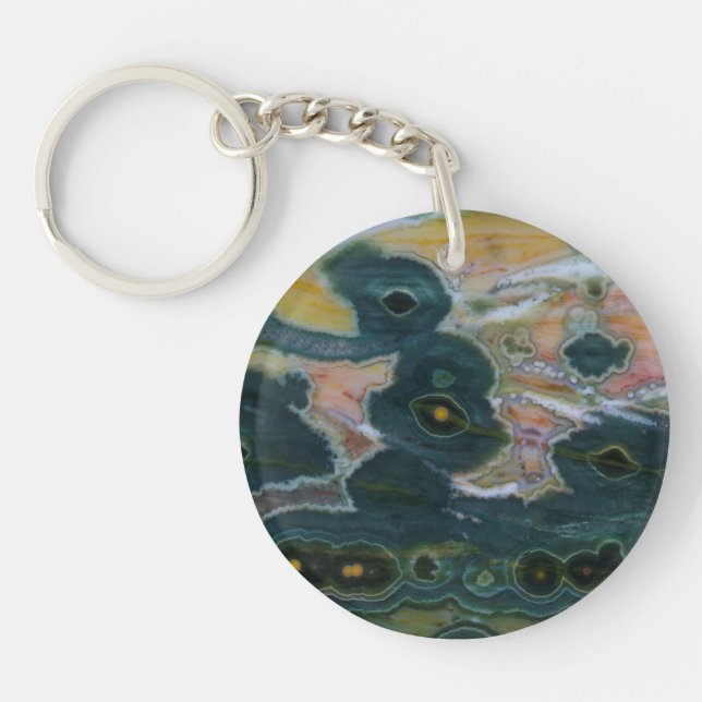 Ocean Jasper Slab Key Ring (Front)