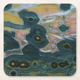 Ocean Jasper Slab Square Paper Coaster