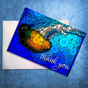 Ocean jellyfish photo circle art thank you card