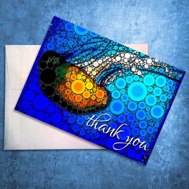 Ocean jellyfish photo circle art thank you card (Creator Uploaded)