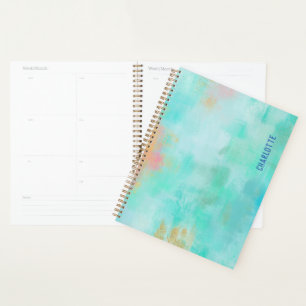 Ocean Joyride - Blue Turquoise Abstract Art Planner