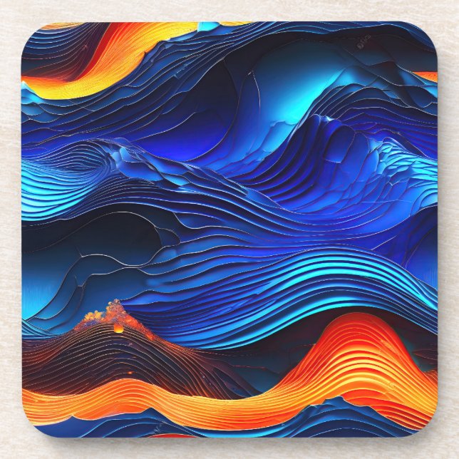 Ocean Lava "Aquaflame" Coaster (Front)