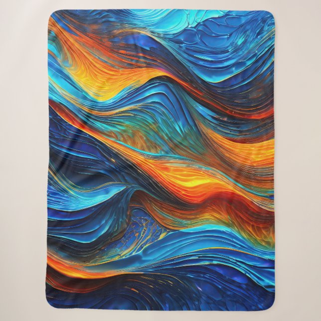 Ocean Lava "Pyroquatic" Sherpa Blanket (Front)