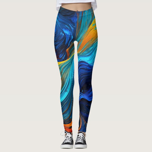 Ocean Lava "Tempestial"  Leggings (Front)