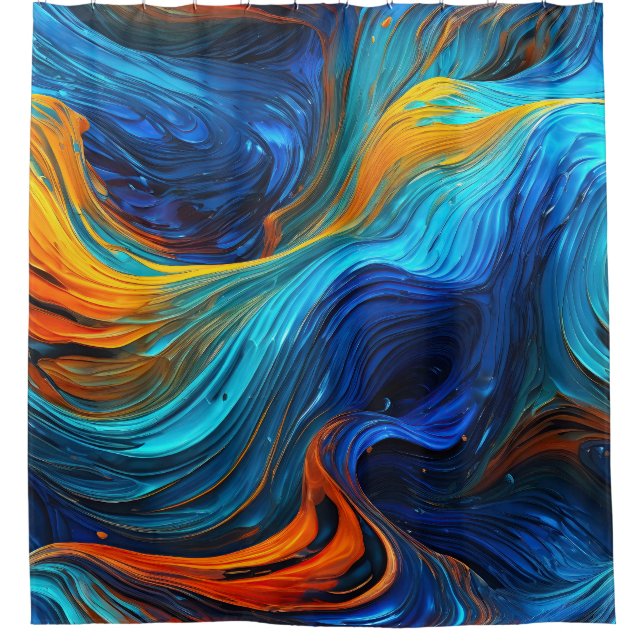 Ocean Lava "Tempestial"  Shower Curtain (Front)