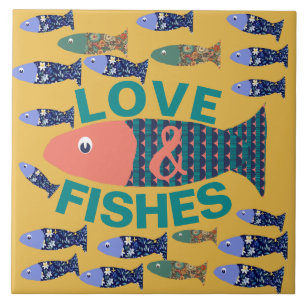 Ocean life, beach house, fish lover ceramic tile