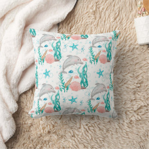 Ocean Life Dolphin Cushion